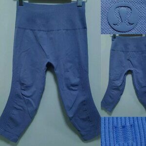 Lululemon Flow & Go Crop 6 Small Woman's Peri Purple Blue Cornflower Leggings